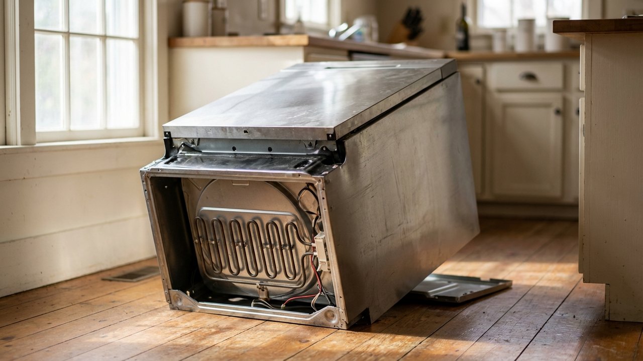 Démontage d'un lave-vaisselle pour accéder à la résistance de chauffe