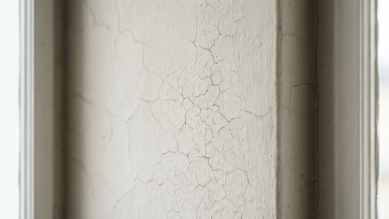 Faïençage superficiel sur enduit de finition