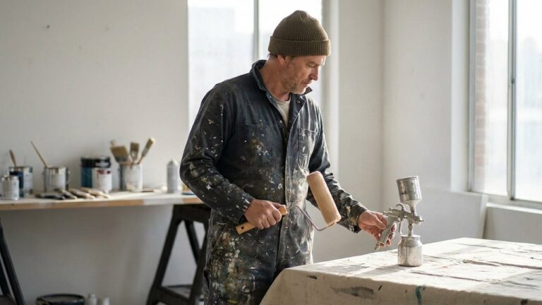 Choix entre un rouleau et un pistolet pour peindre