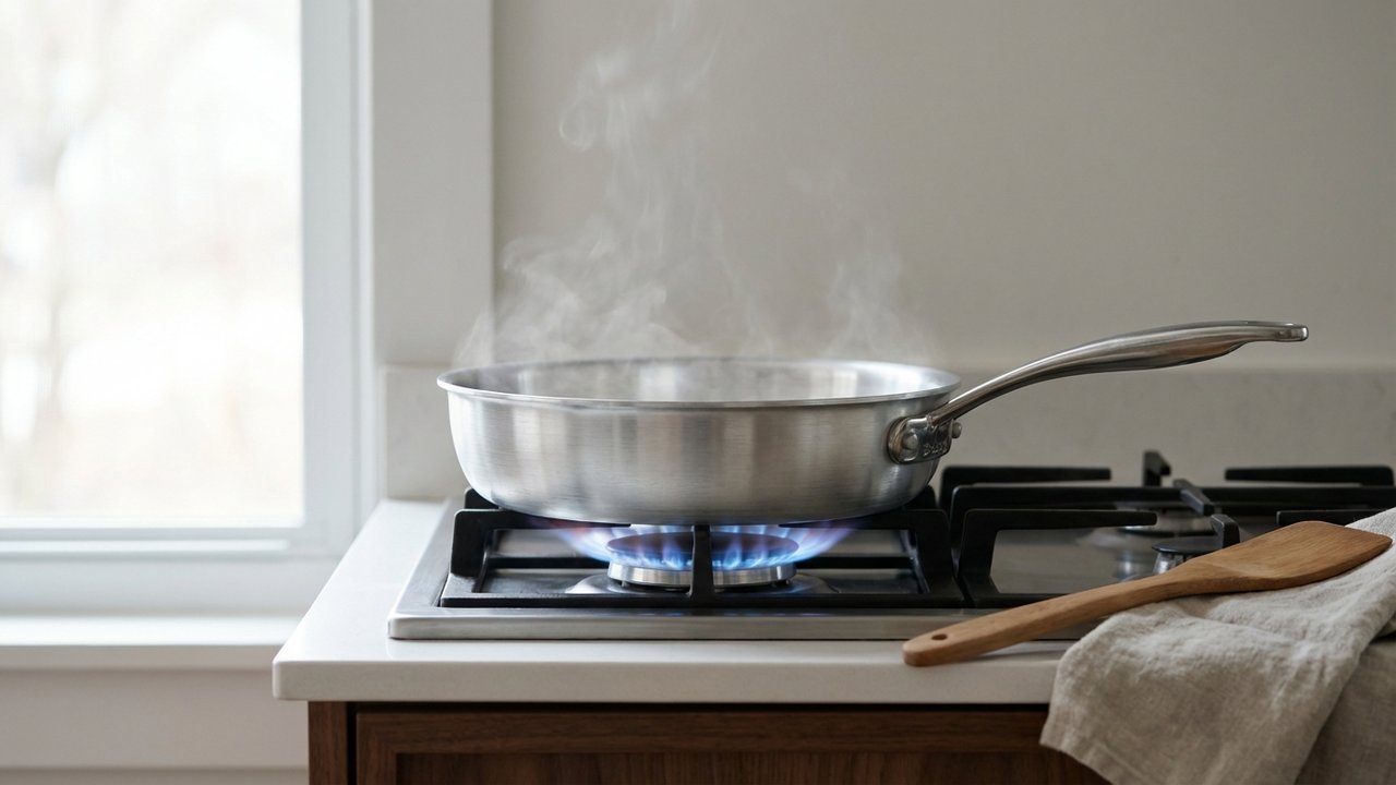 Poêle en aluminium chauffant rapidement et uniformément