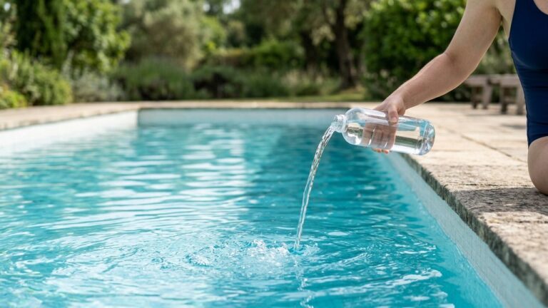 Versement d'oxygène actif dans une piscine
