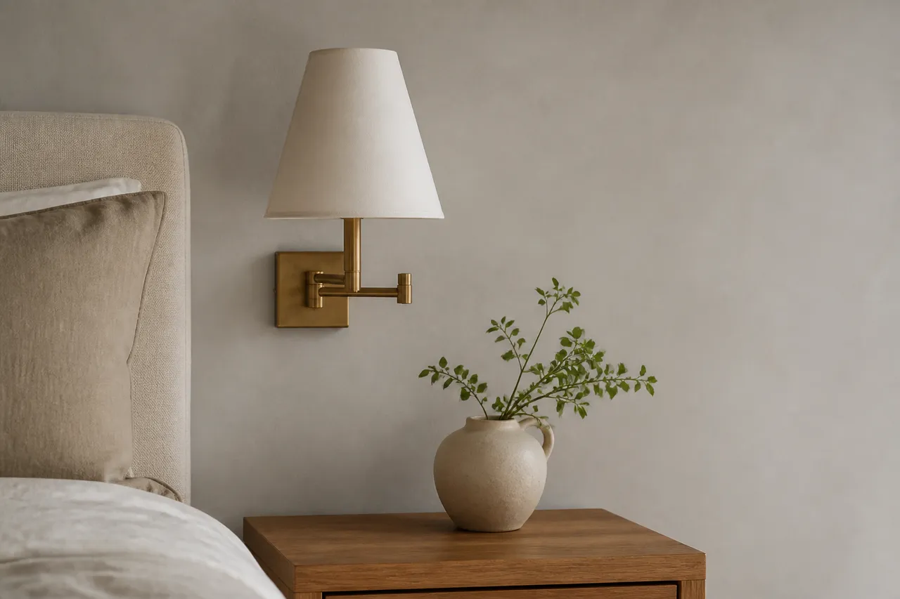 Applique murale dans une chambre 9 m² avec dressing