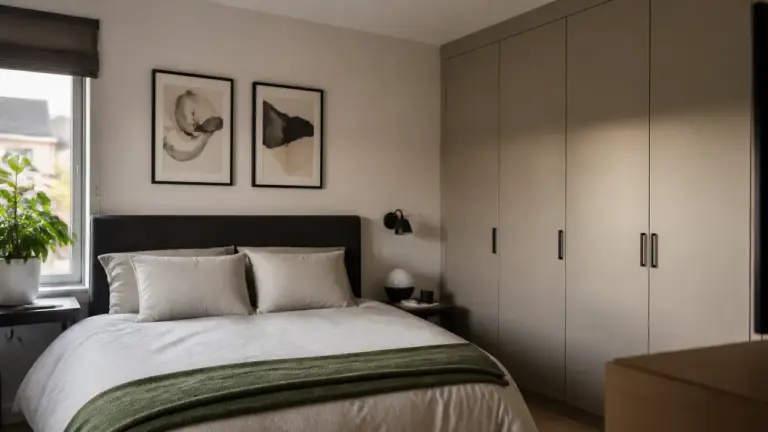 Chambre 9 m² avec dressing et lit double