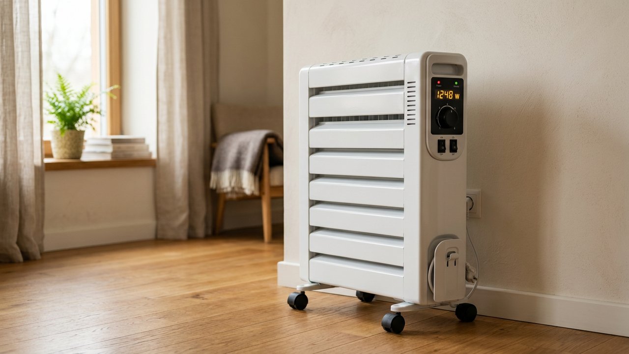 Radiateur bain d'huile avec thermostat pour réduire la consommation électrique