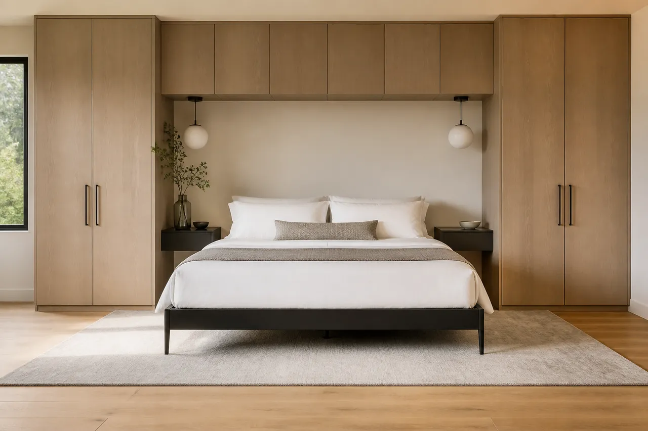 Pont de lit pour chambre 9 m² avec dressing