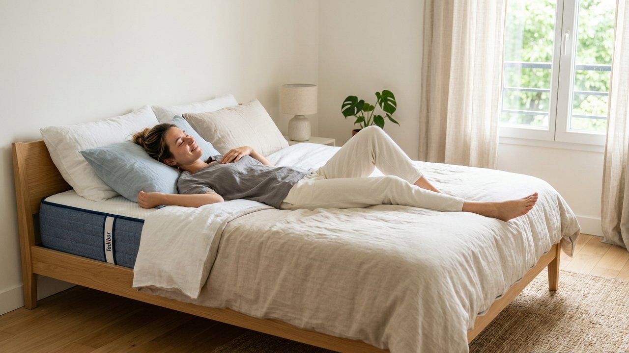 Test du confort du matelas Tediber Hybride