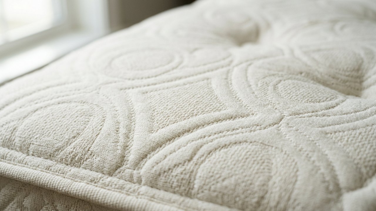 Détail de la housse déhoussable du matelas Tediber